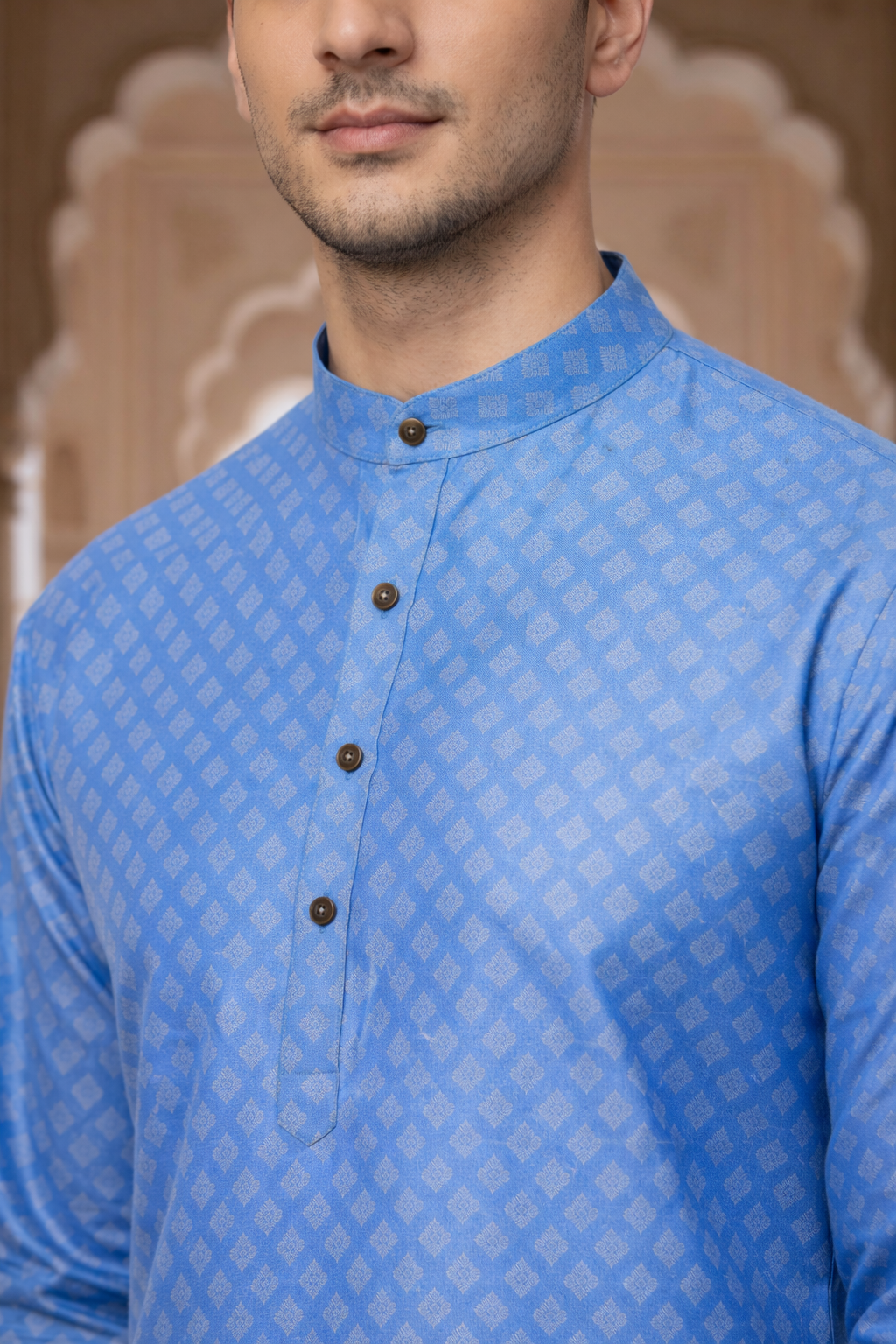 Tattva Men Printed Thread Work Kurta