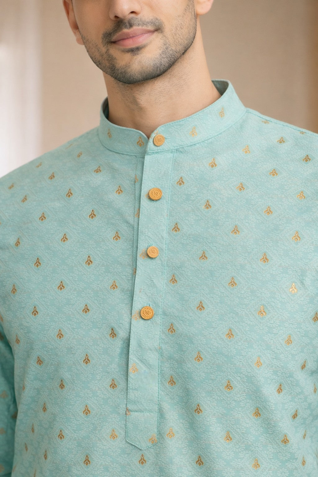 Tattva Men Applique Thread Work Kurta