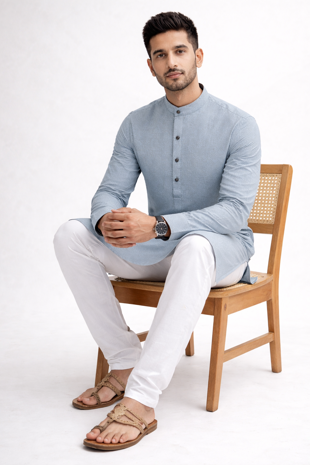 Tattva Men Thread Work Kurta