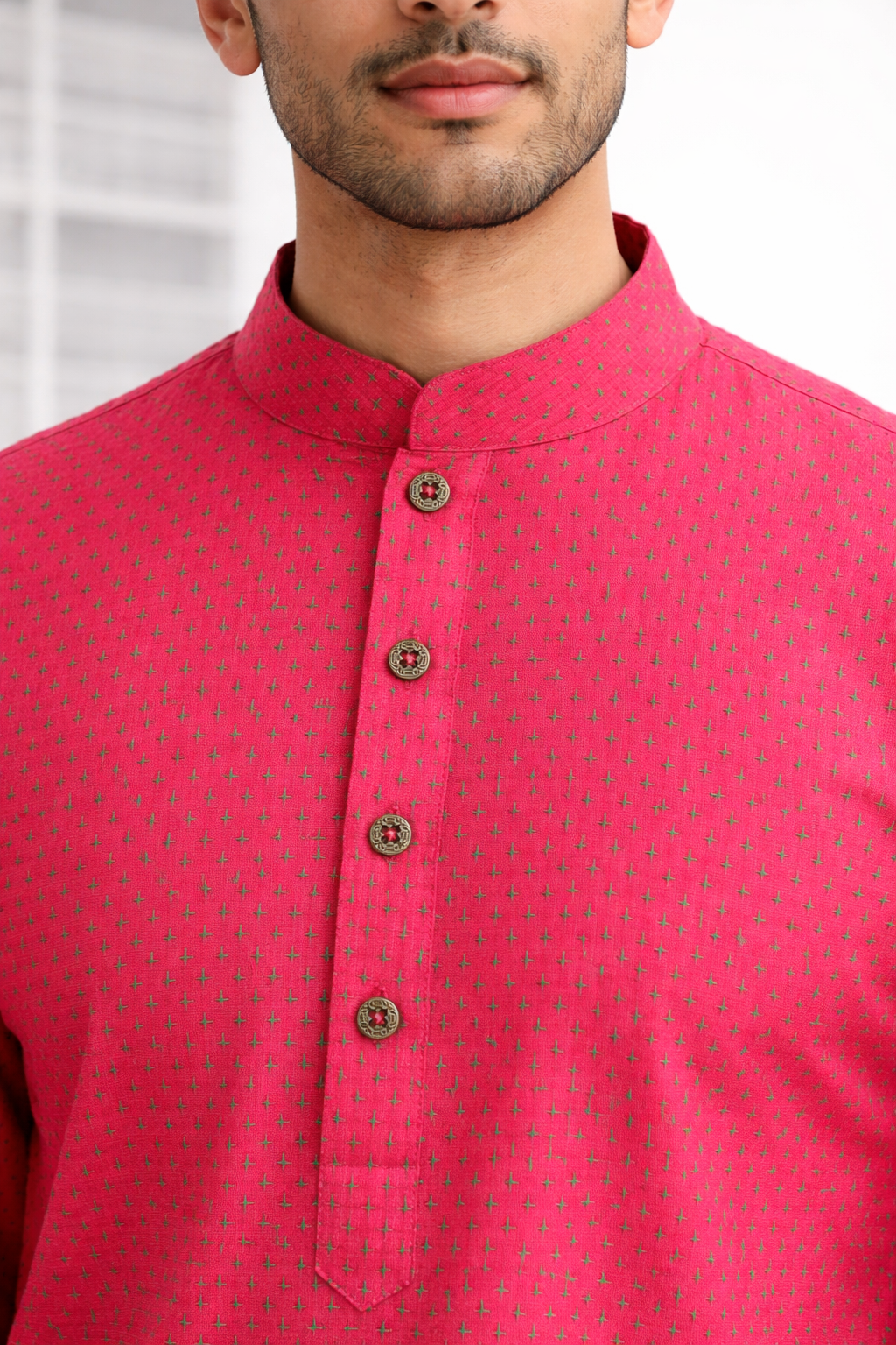 Tattva Men Tribal Thread Work Kurta