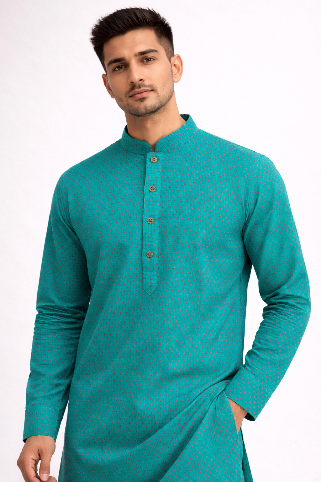 Tattva Men Tribal Thread Work Kurta