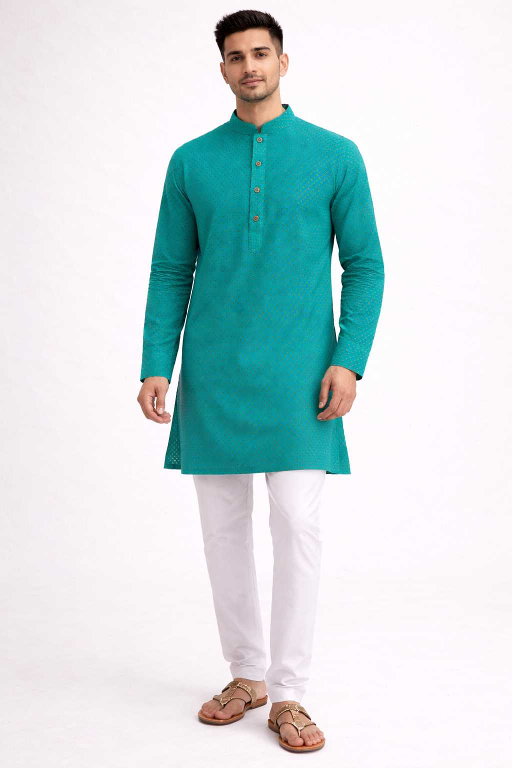 Tattva Men Tribal Thread Work Kurta
