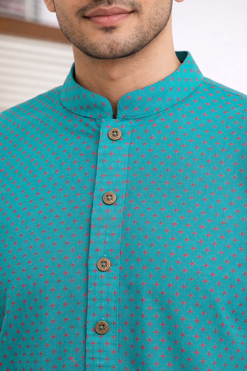 Tattva Men Tribal Thread Work Kurta