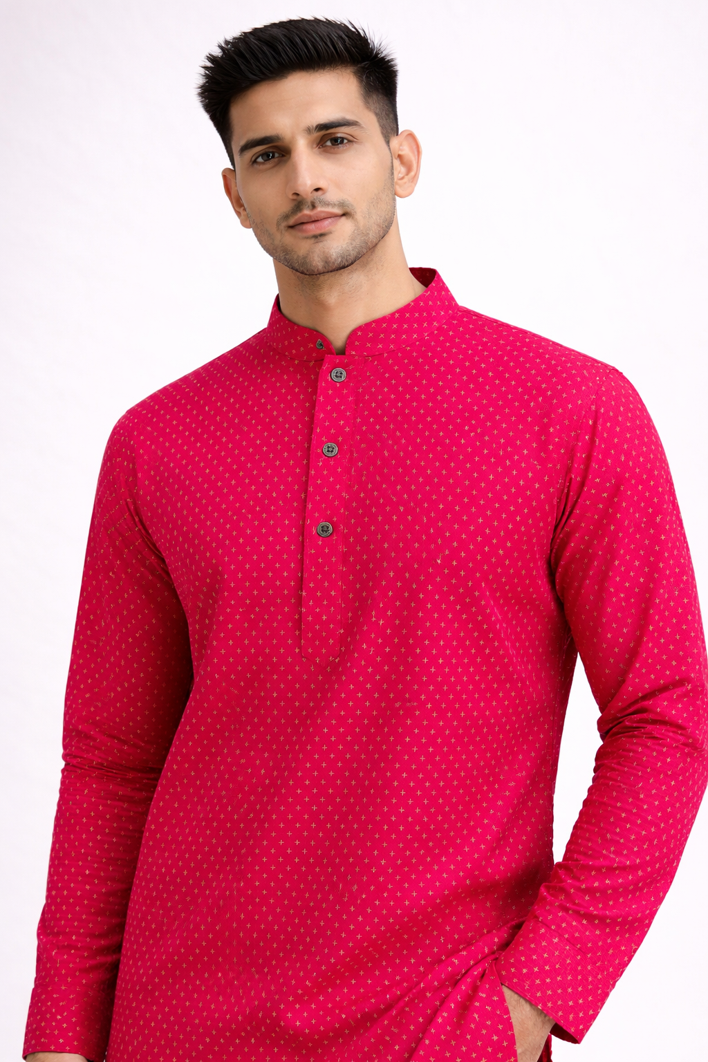 Tattva Men Tribal Thread Work Kurta