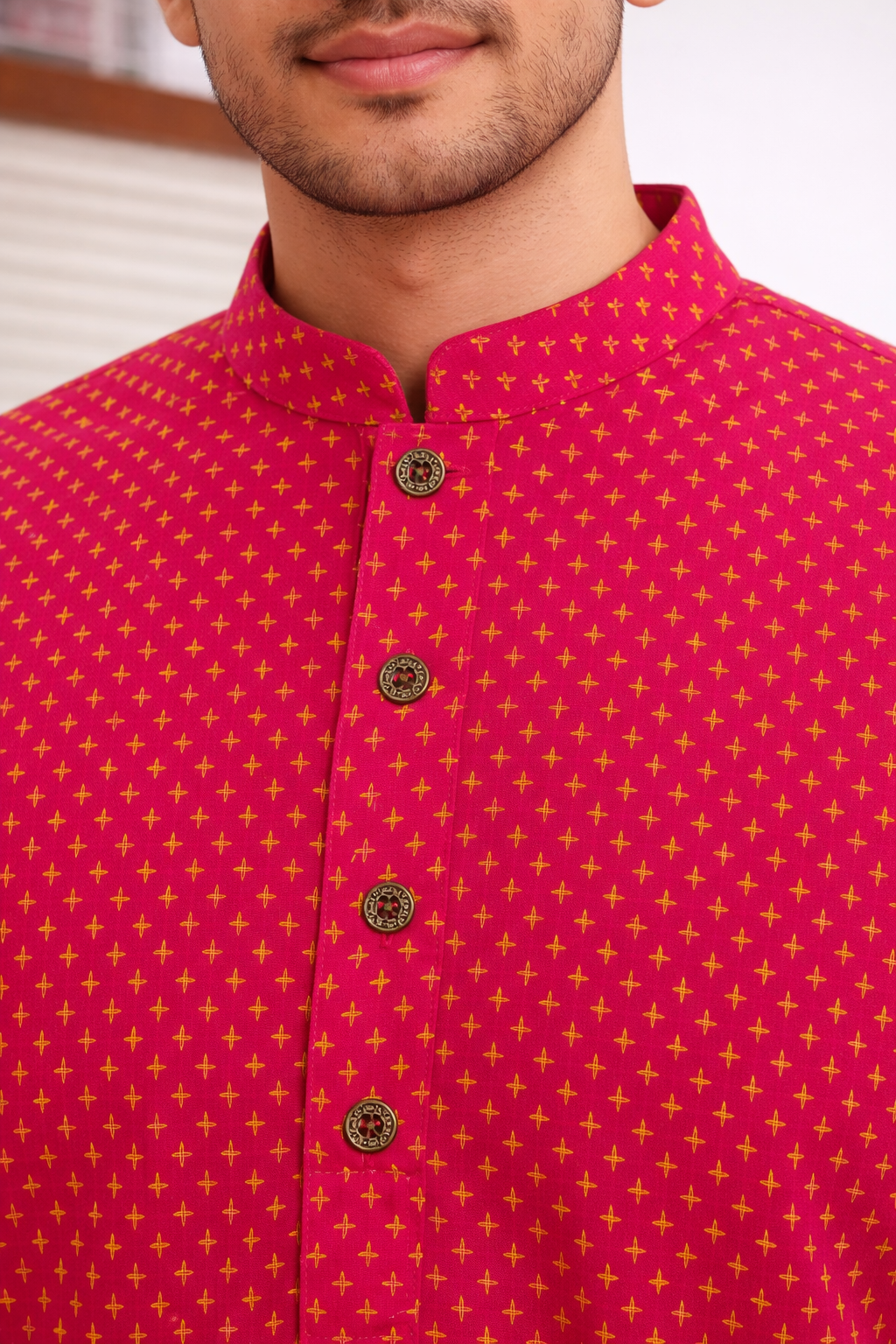 Tattva Men Tribal Thread Work Kurta