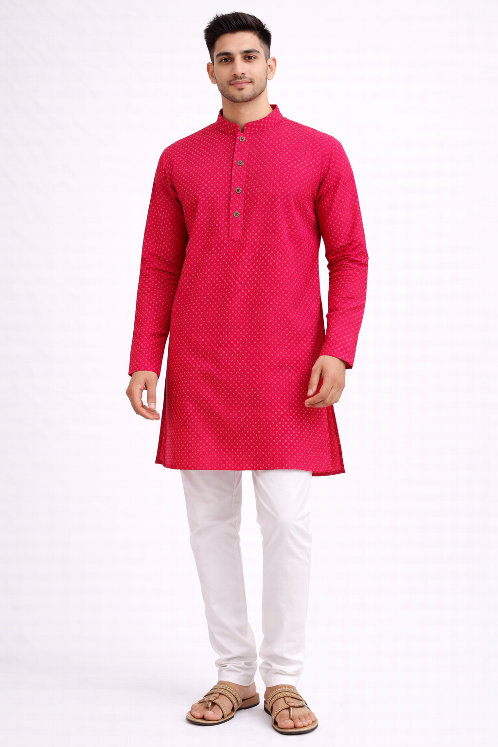 Tattva Men Tribal Thread Work Kurta