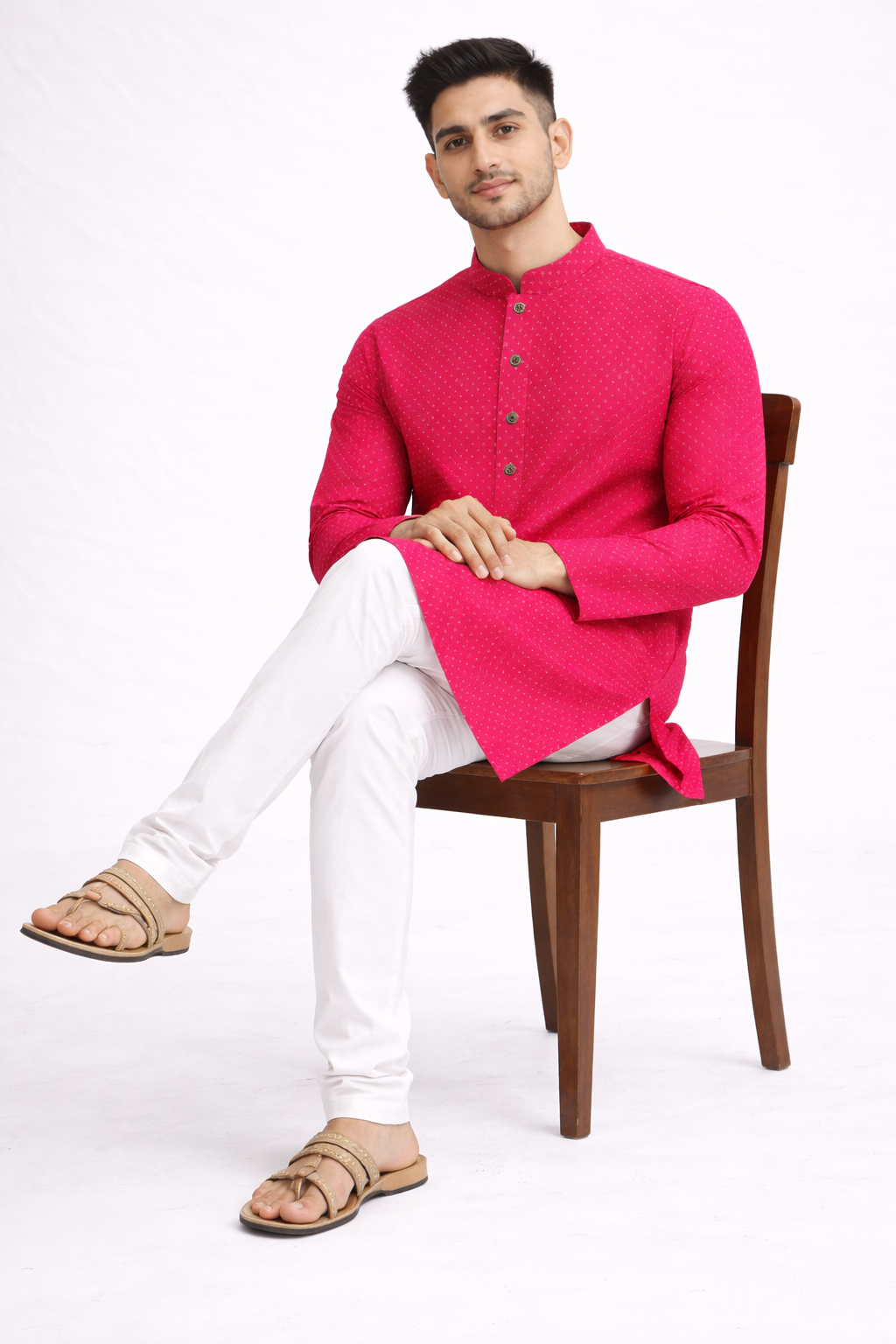 Tattva Men Tribal Thread Work Kurta