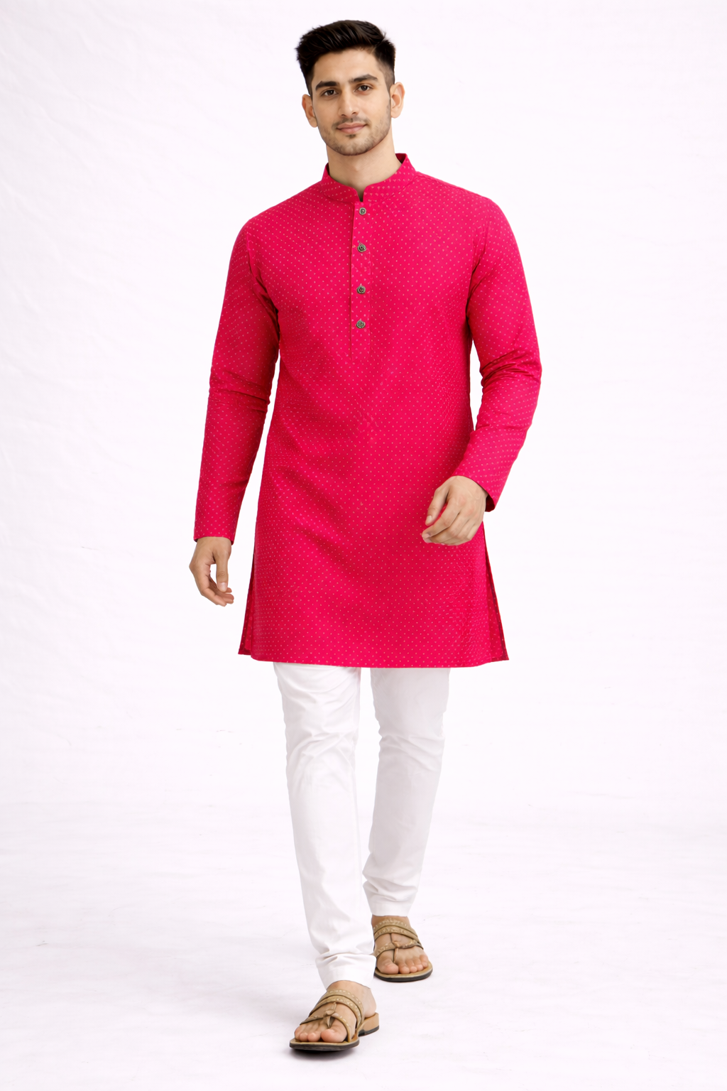 Tattva Men Tribal Thread Work Kurta