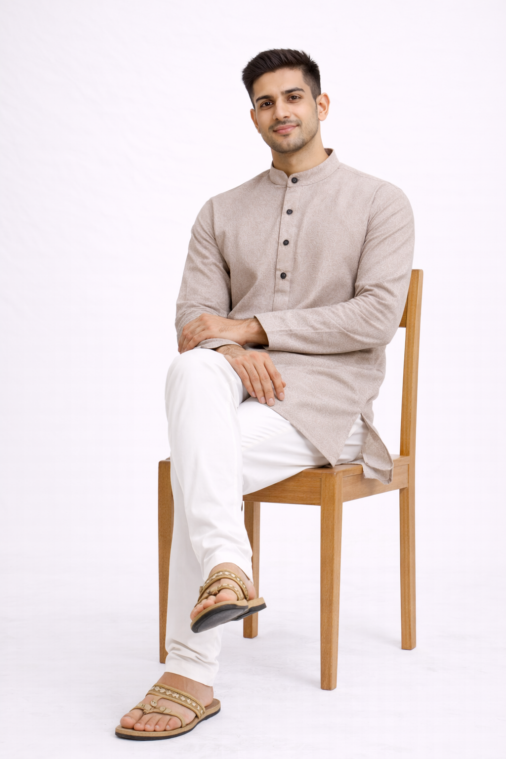 Tattva Men Thread Work Kurta