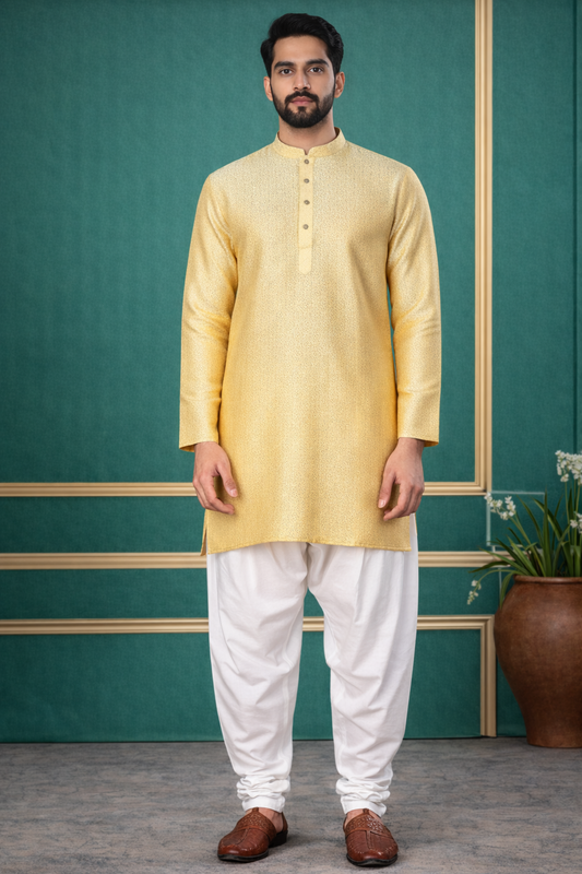 Tattva Men Ethnic Motifs Printed Mandarin Collar Straight Kurta