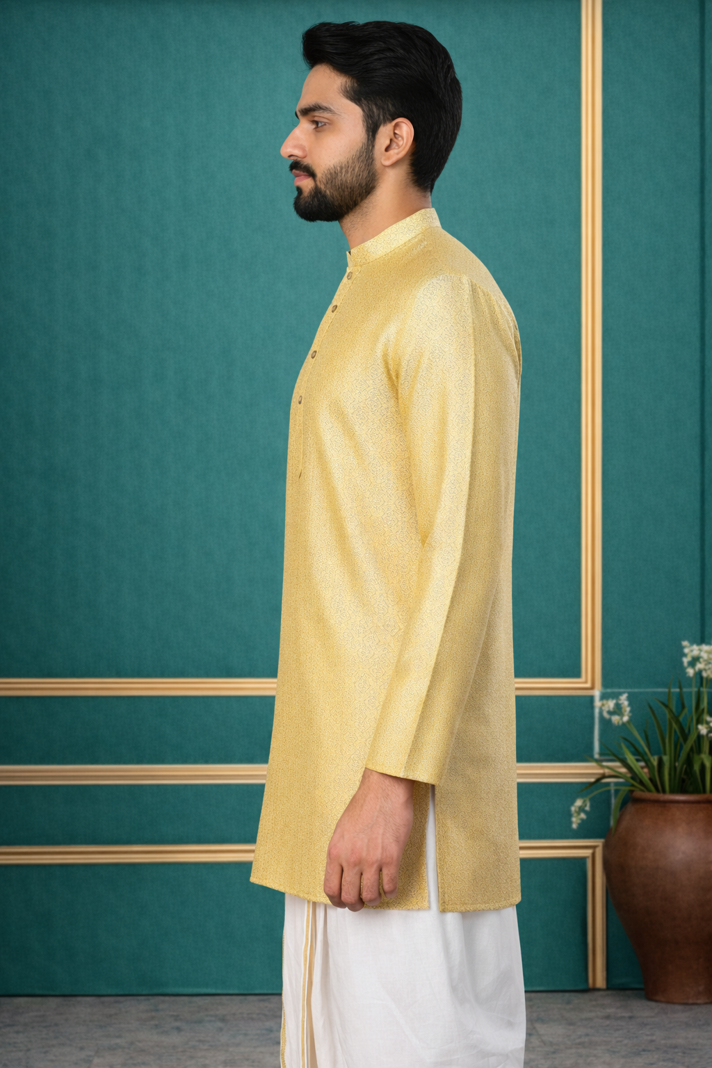 Tattva Men Ethnic Motifs Printed Mandarin Collar Straight Kurta