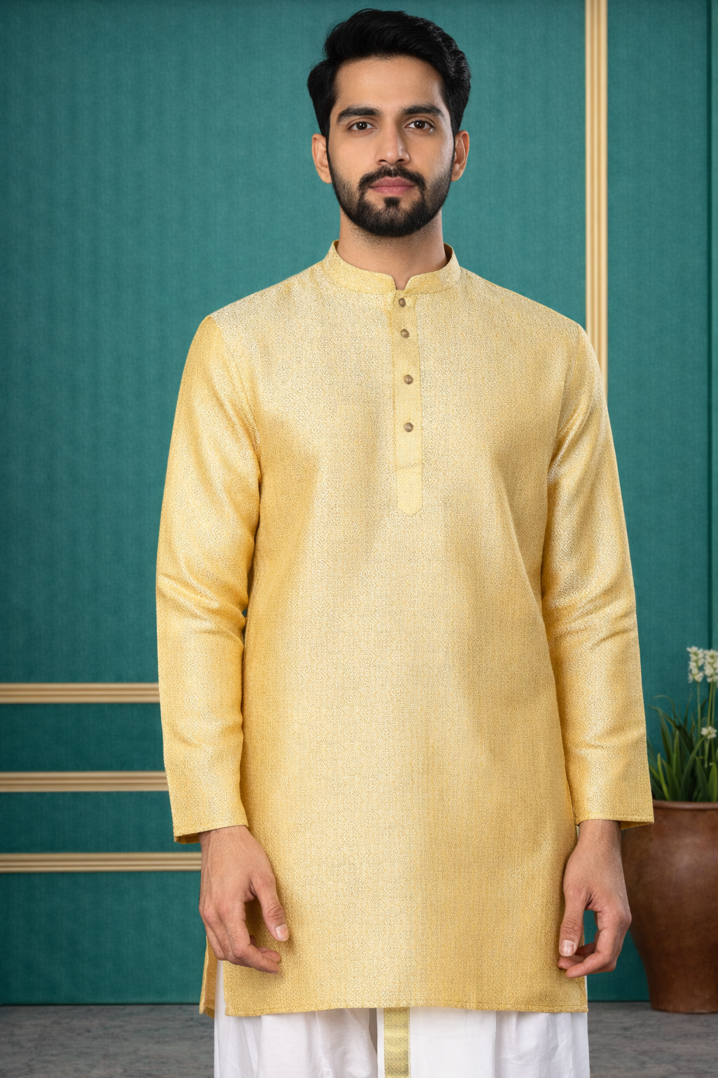 Tattva Men Ethnic Motifs Printed Mandarin Collar Straight Kurta