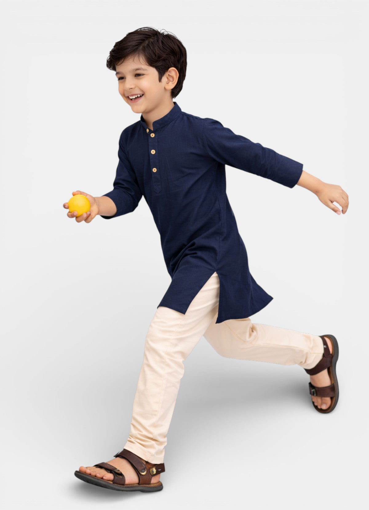 TATTVA Boys Cotton Solid Ethnic Kurta