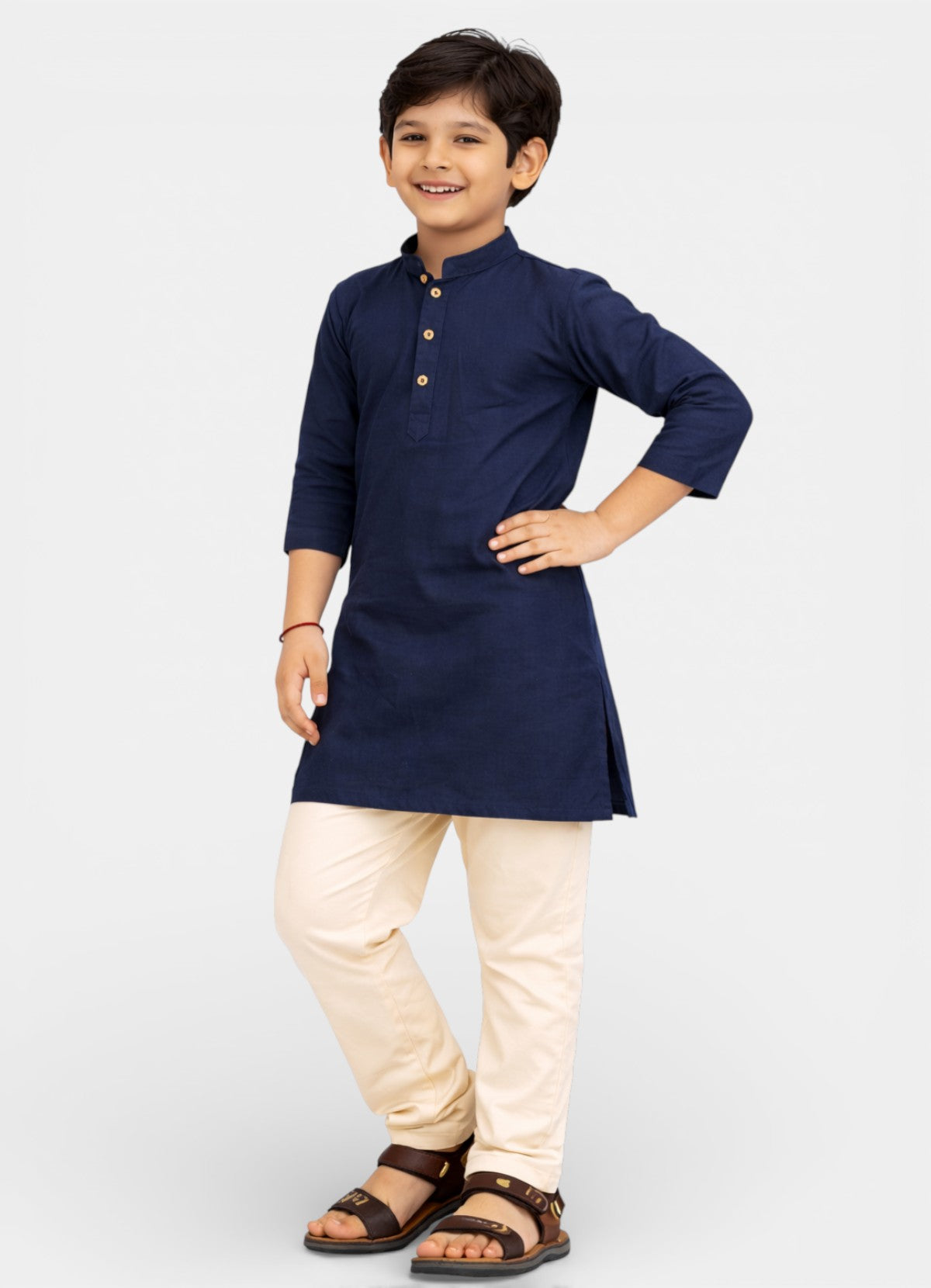TATTVA Boys Cotton Solid Ethnic Kurta