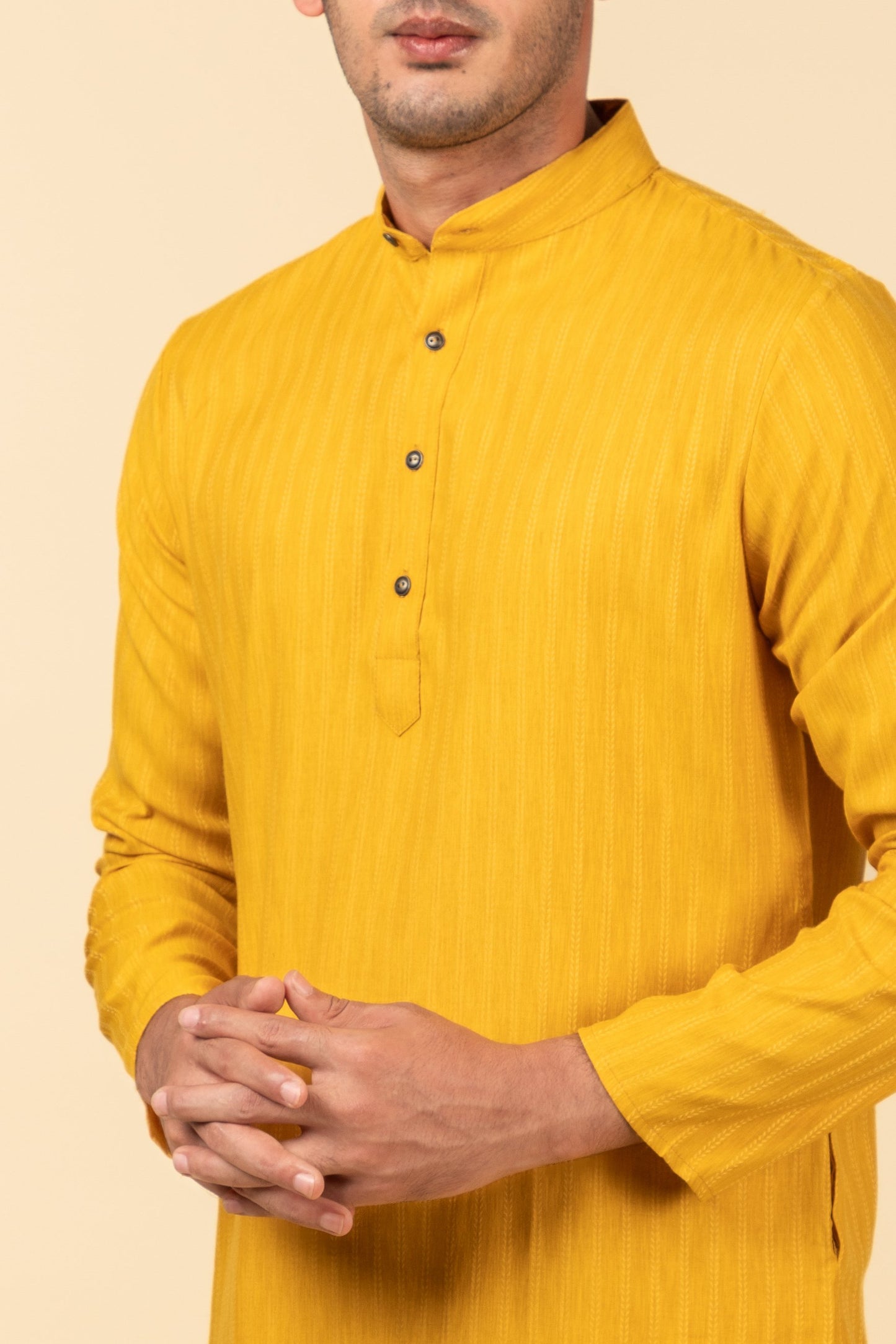 Yellow Pattern Long Kurta