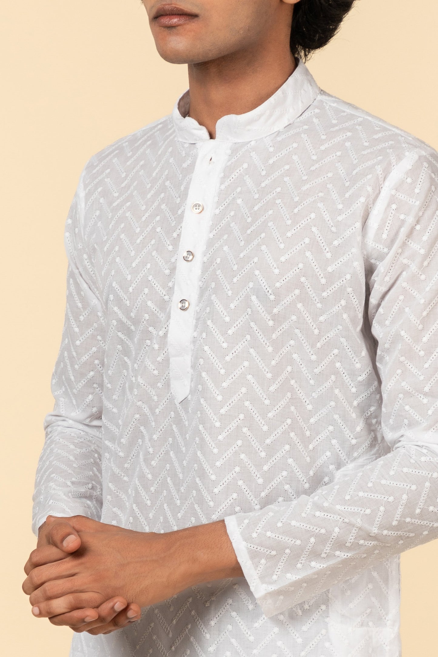 White Chikankari Kurta