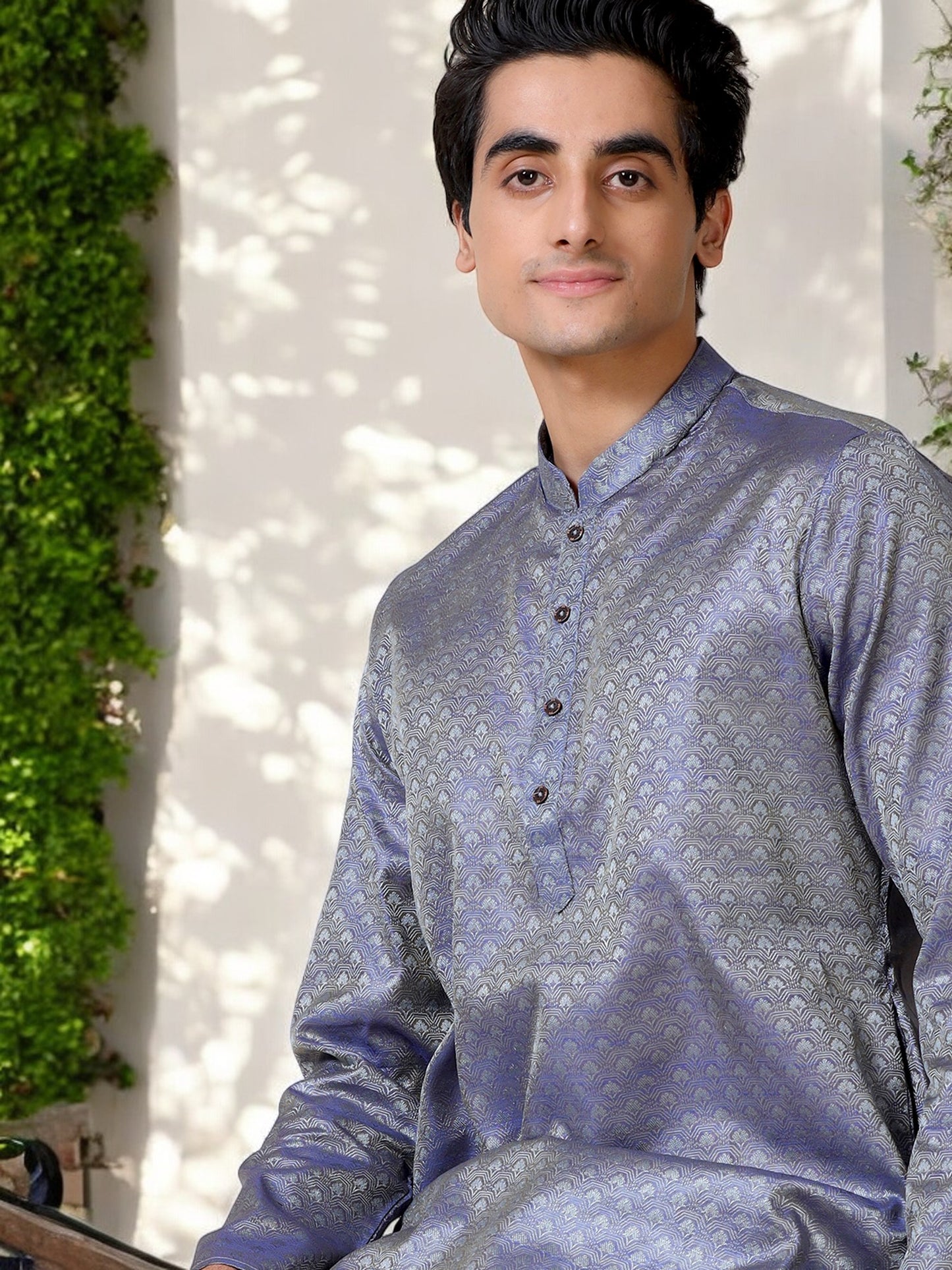 Tattva  Men Printed Cotton Blend Straight Kurta