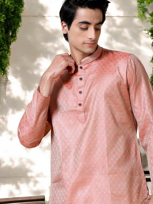 Tattva Men Printed Cotton Blend Straight Kurta