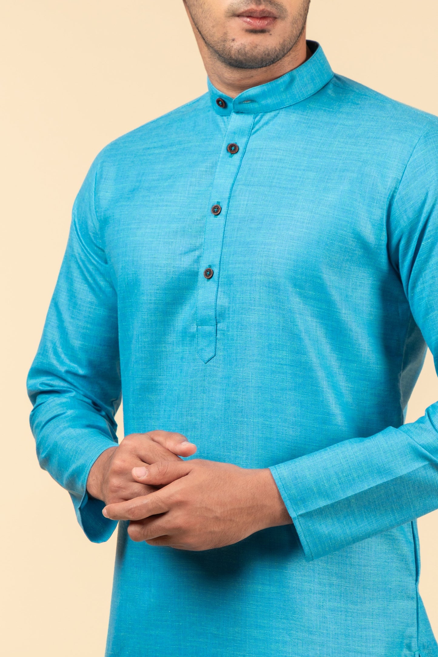 Blue Plain Long Kurta
