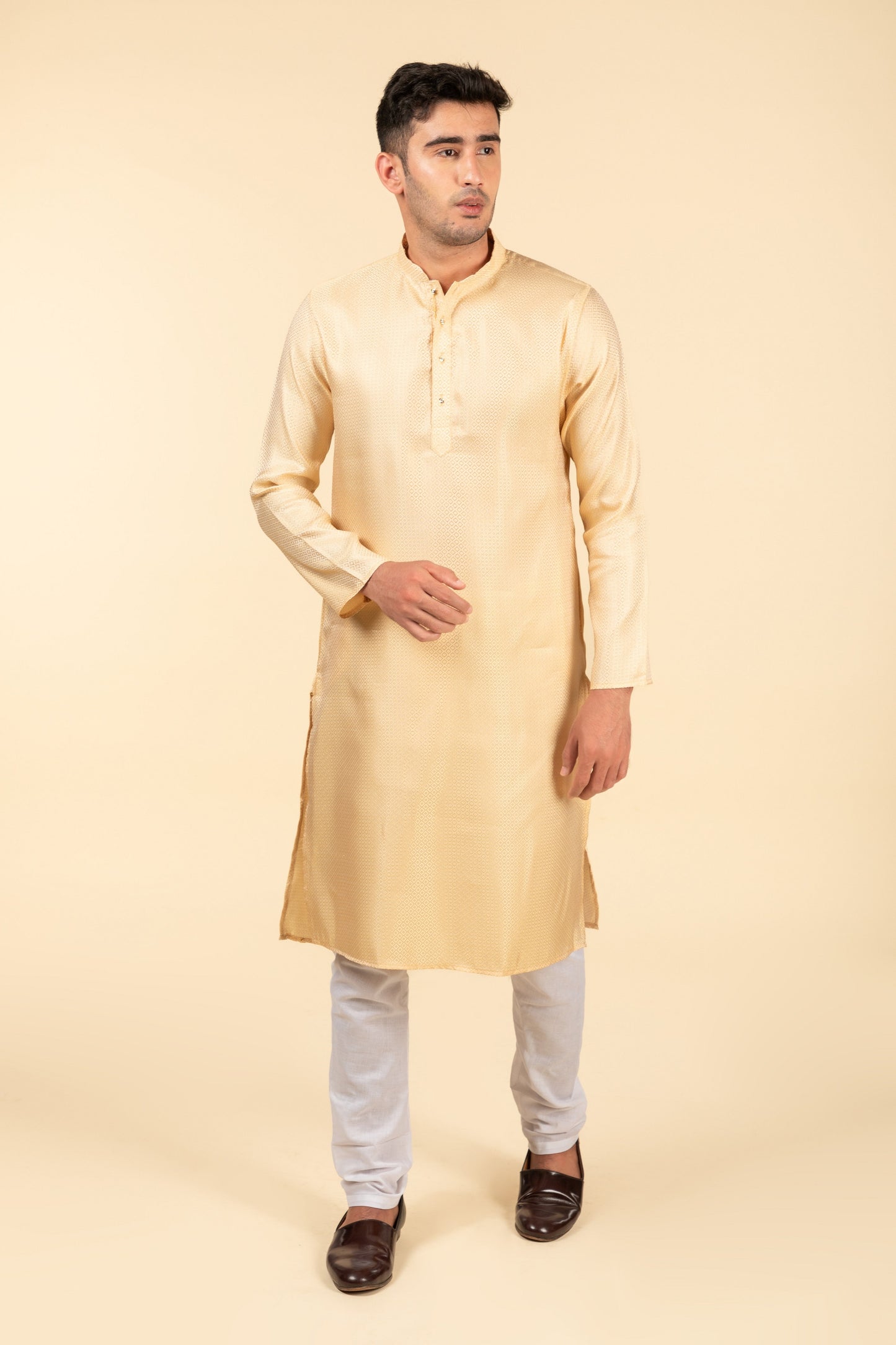 Gold Diamond Printed Long Kurta