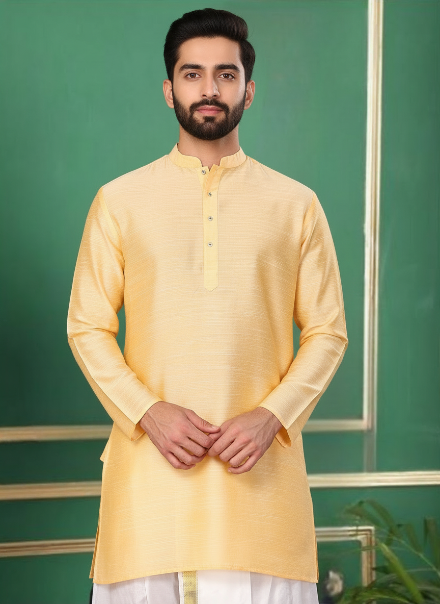 Tattva Men Solid Straight Kurta