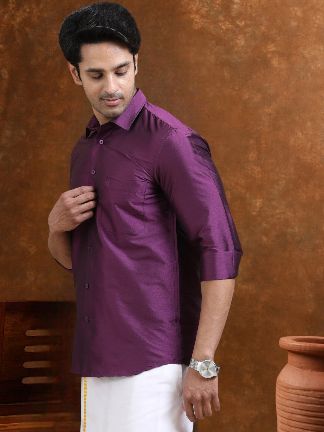 Tattva Men Classic Slim Fit Casual Shirt