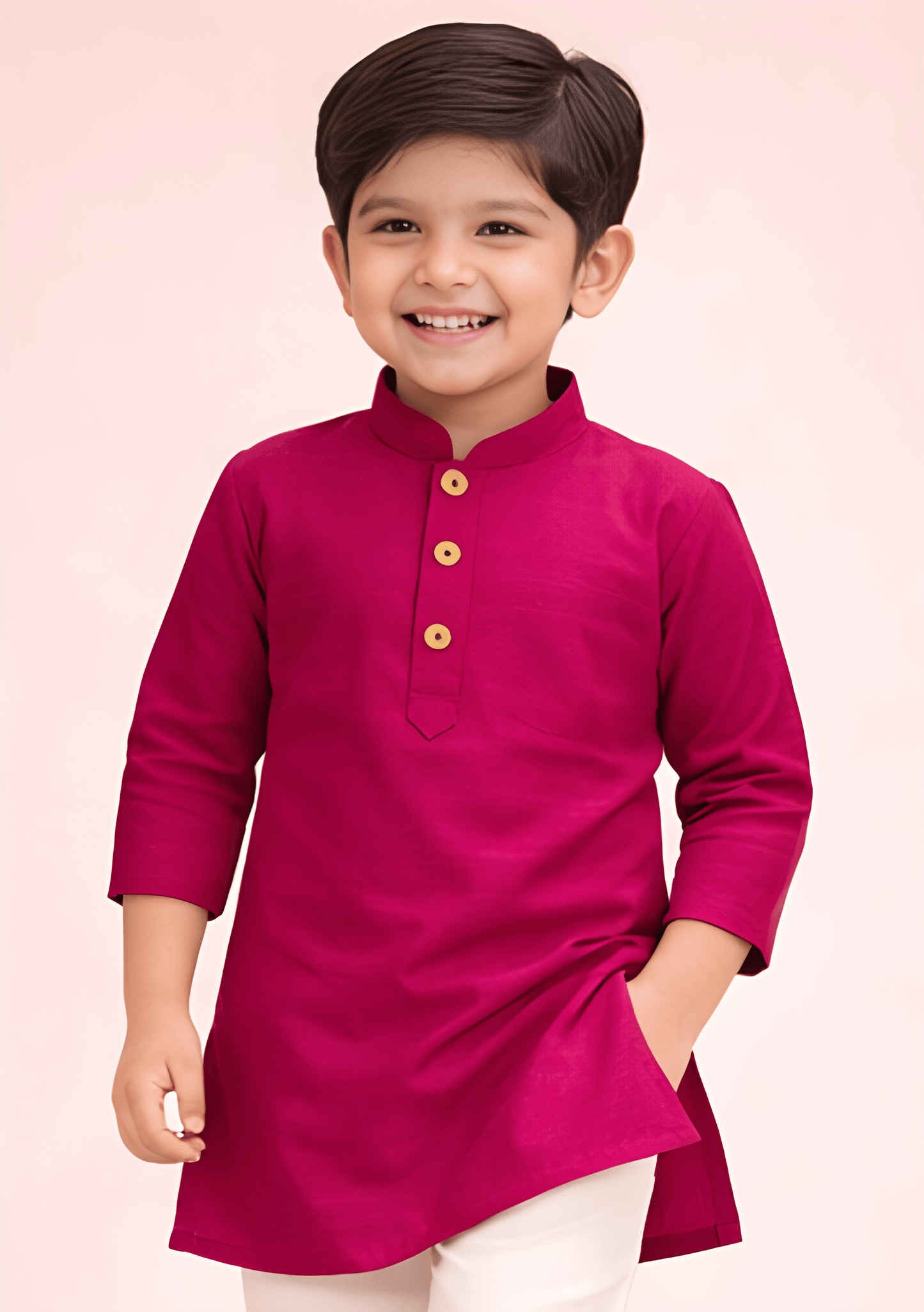 TATTVA Boys Cotton Solid Ethnic Kurta