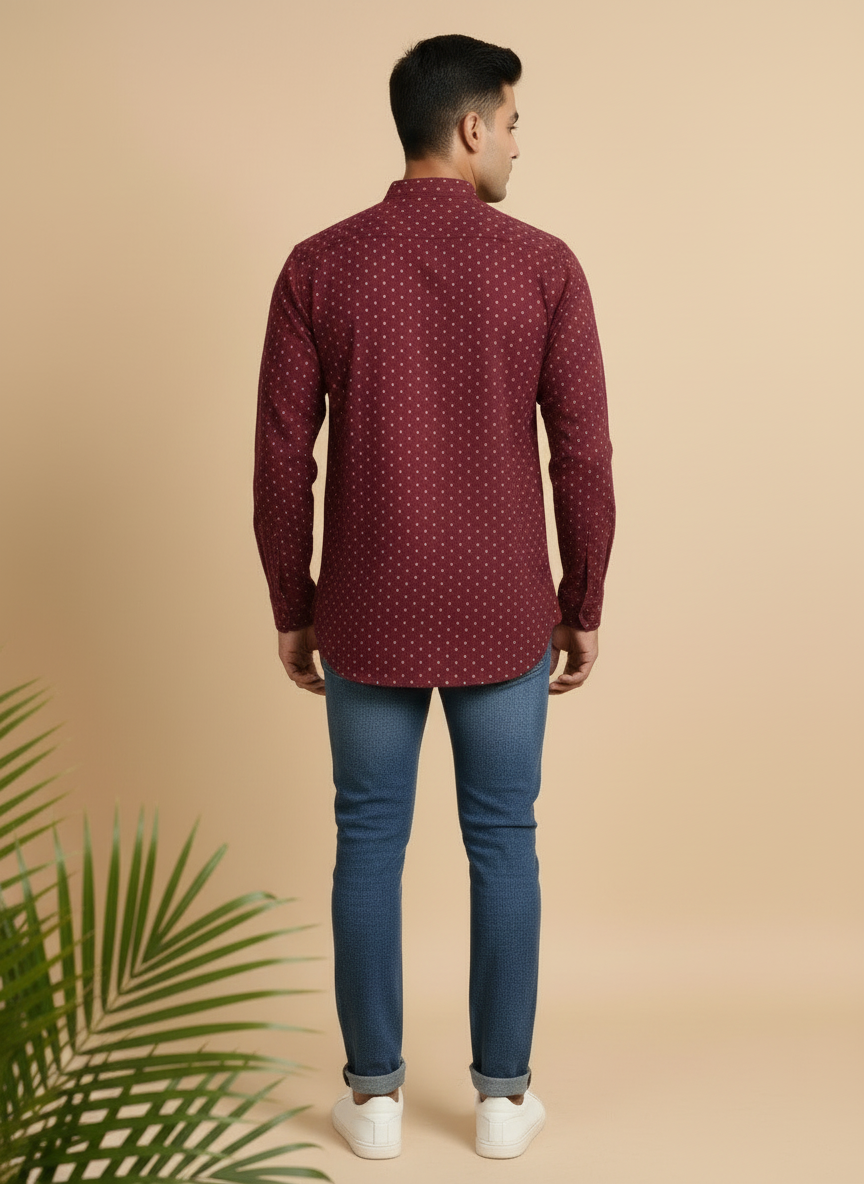 Tattva Woven Design Thread Work Super Short Kurta