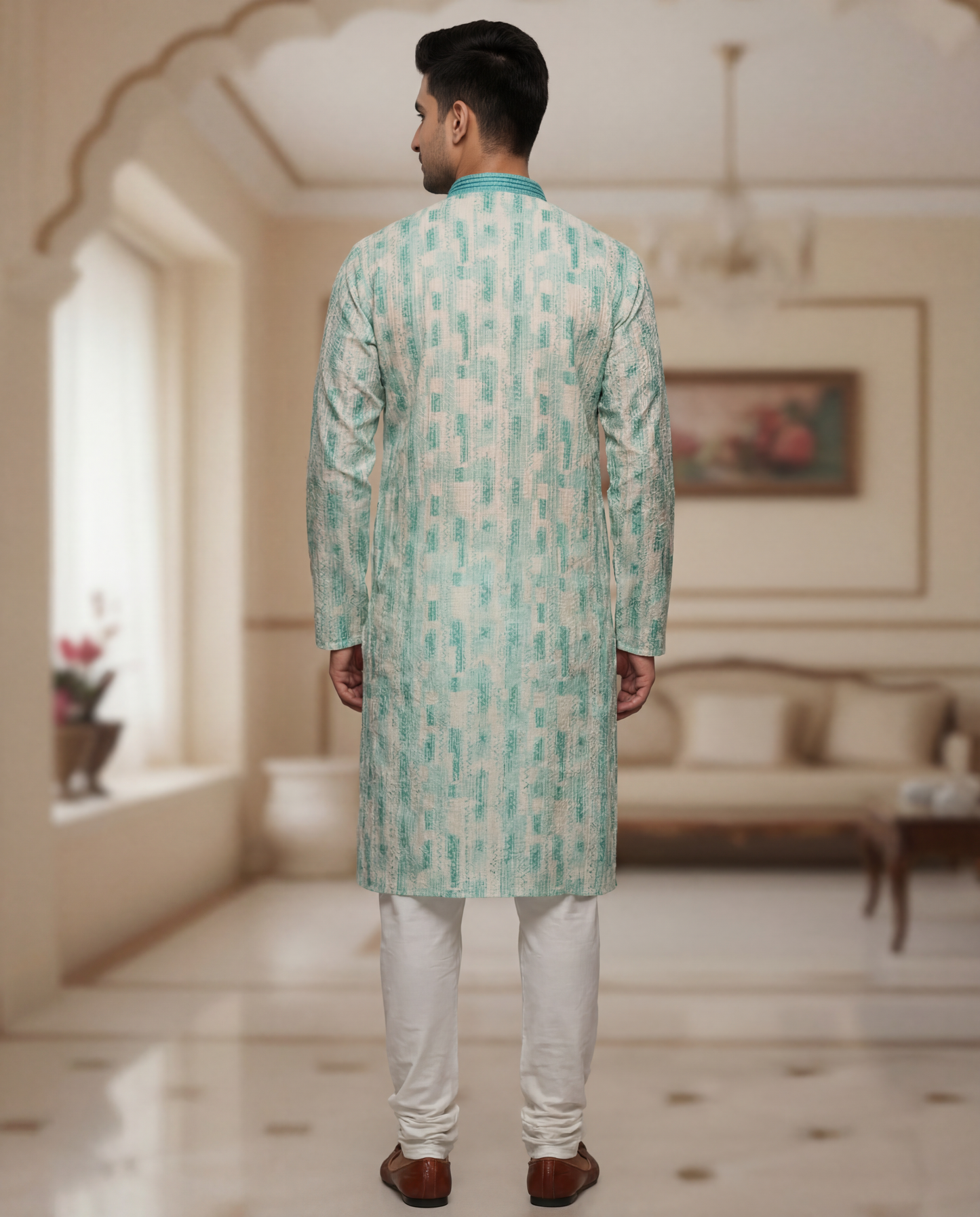 Tattva Men Printed Regular Kurta with Pyjama