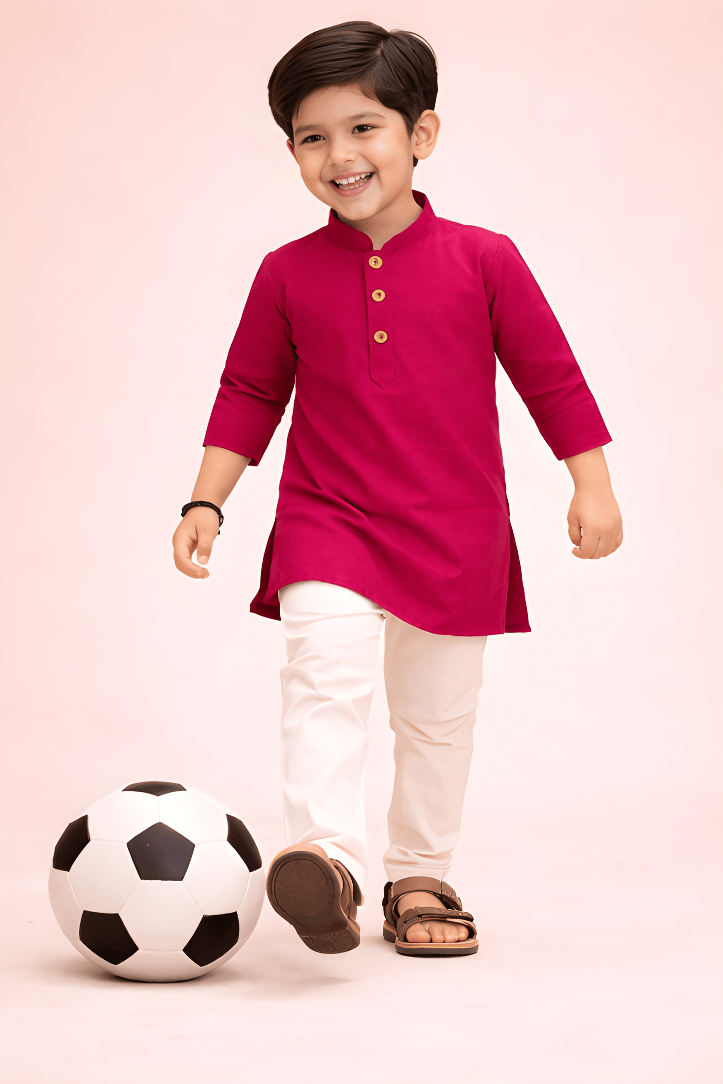 TATTVA Boys Cotton Solid Ethnic Kurta