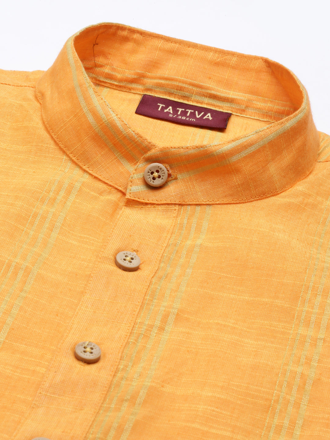 Tattva Orange colour Cotton Straight Cotton Kurta
