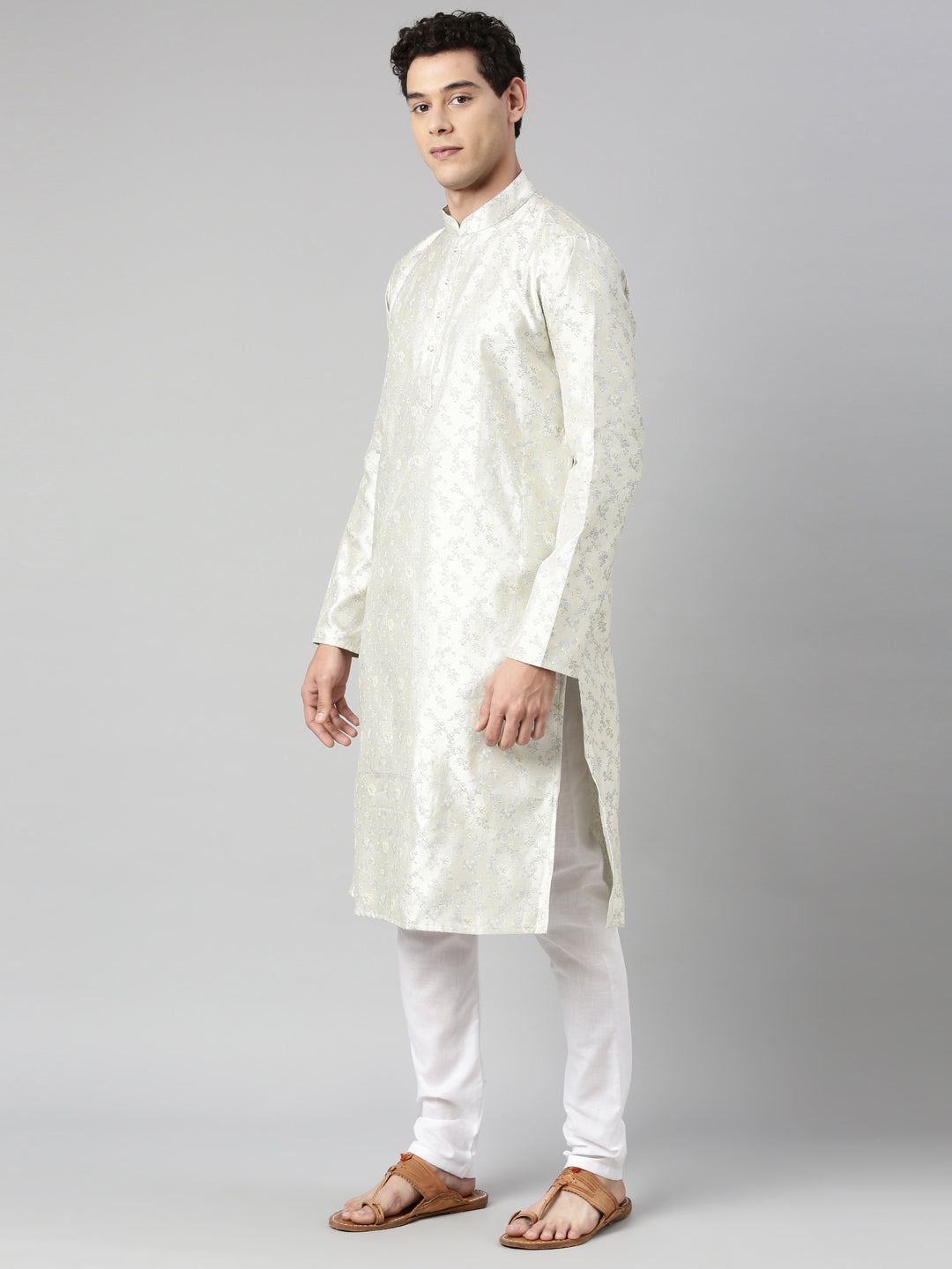 Men's Stylish Cream color Long Kurta