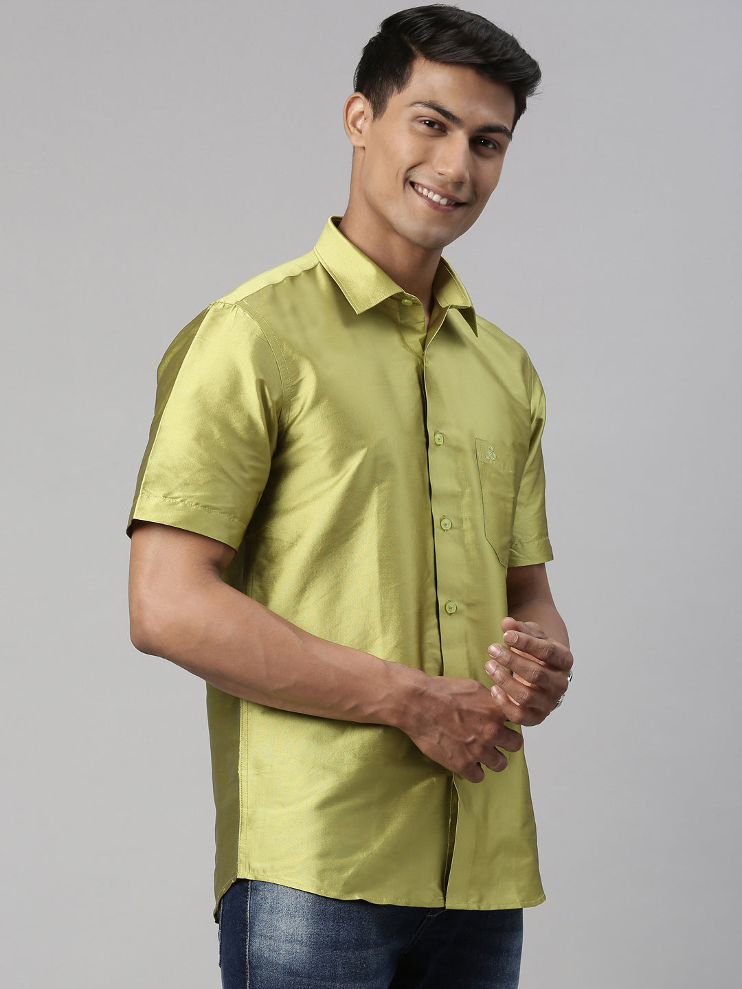 Tattva Green Colour Half sleeve Shirt