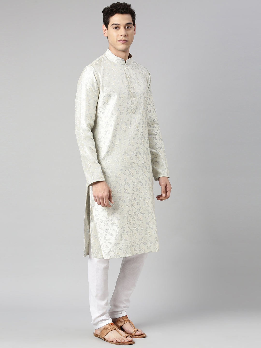 Men's Stylish Cream color Long Kurta