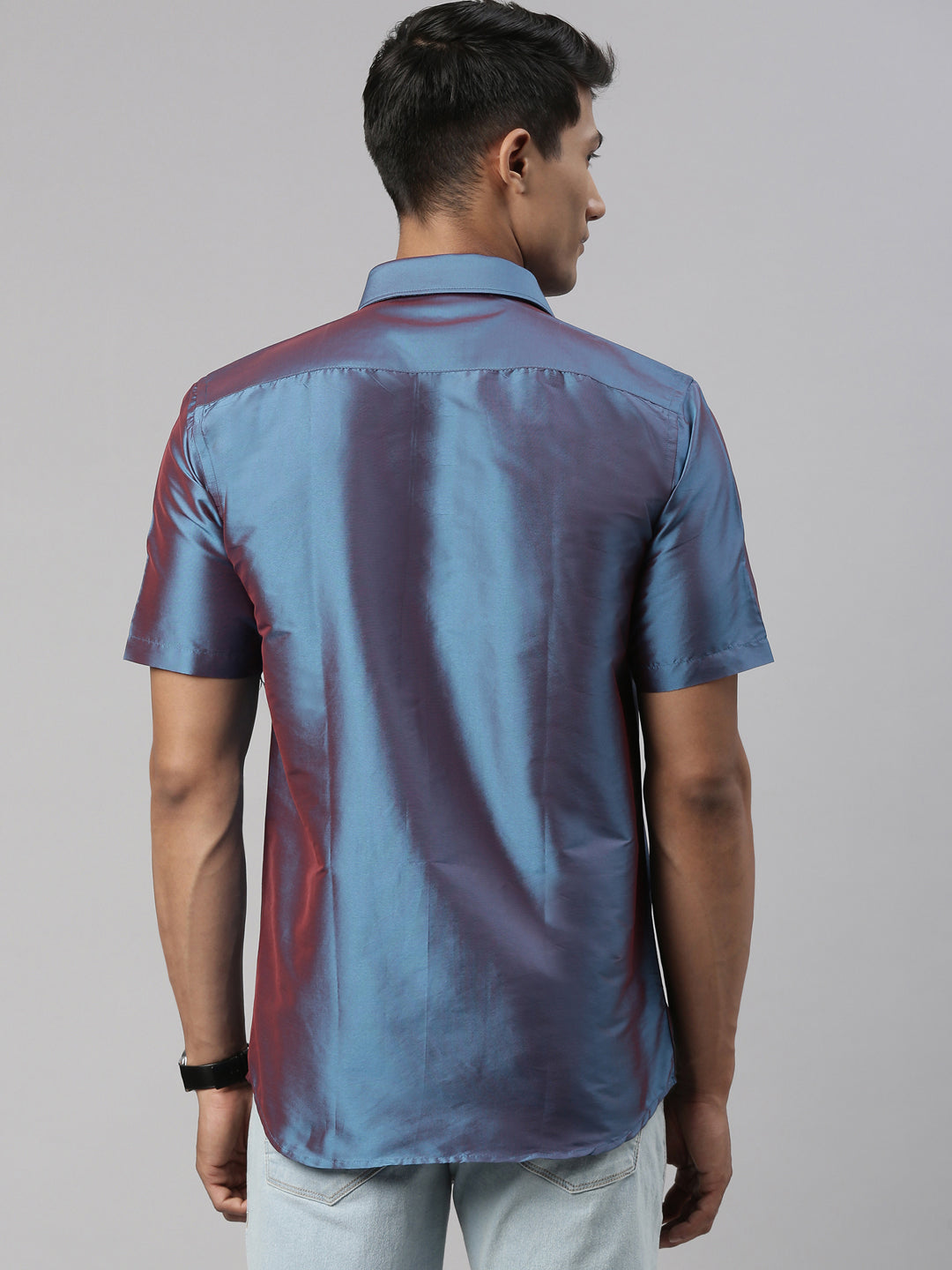 Tattva Mens Blue Colour Half sleeve Shirt