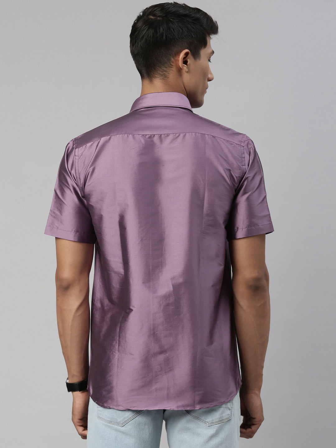 Tattva Mens Lavender Colour Half sleeve Shirt