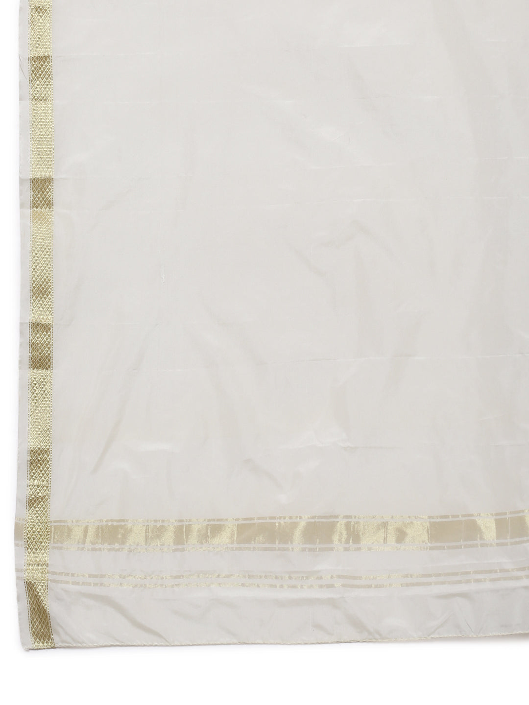 Cream-Coloured Pure Silk Kurta Dhoti Combo Set