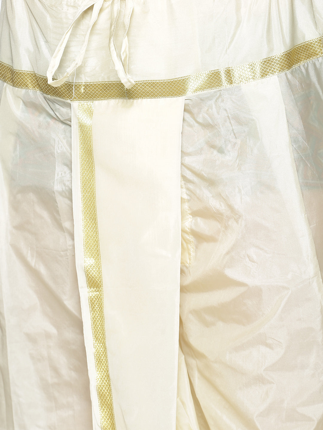 White Cotton Solid Kurta With Dhoti Pants
